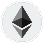 Ethereum Logo (Original) - Sticker 10 x 10 cm - Mattweiß