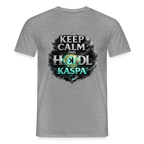 Keep Calm and Hodl Kaspa (Fan-Art) - Herren T-Shirt - Graphit meliert