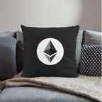 Ethereum Logo (Original) - Polster 44 x 44 cm - Schwarz