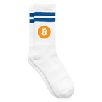 Bitcoin Logo (Original) - Tennissocken Premium - Weiß/Blau