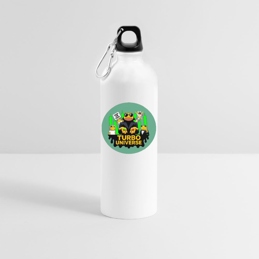 Turbo Universe (Fan-Art) - Trinkflasche mit Karabiner 750 ml - Weiß