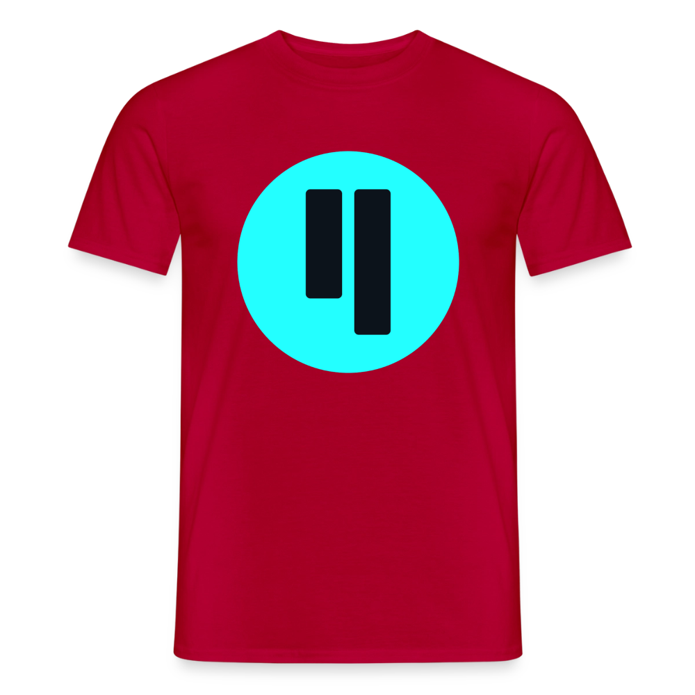 Qubic Logo (Original) - Herren T-Shirt - Rot