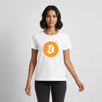 Bitcoin Logo (Original) - Damen T-Shirt Premium - Weiß