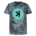 Kaspa Logo dunkel (Original) - Unisex T-Shirt Premium Tie Dye - Schwarz/Blau