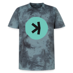 Kaspa Logo dunkel (Original) - Unisex T-Shirt Premium Tie Dye - Schwarz/Blau