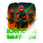Jerry Born to Ride (Fan-Art) - Sticker 10 x 10 cm - Transparent glänzend