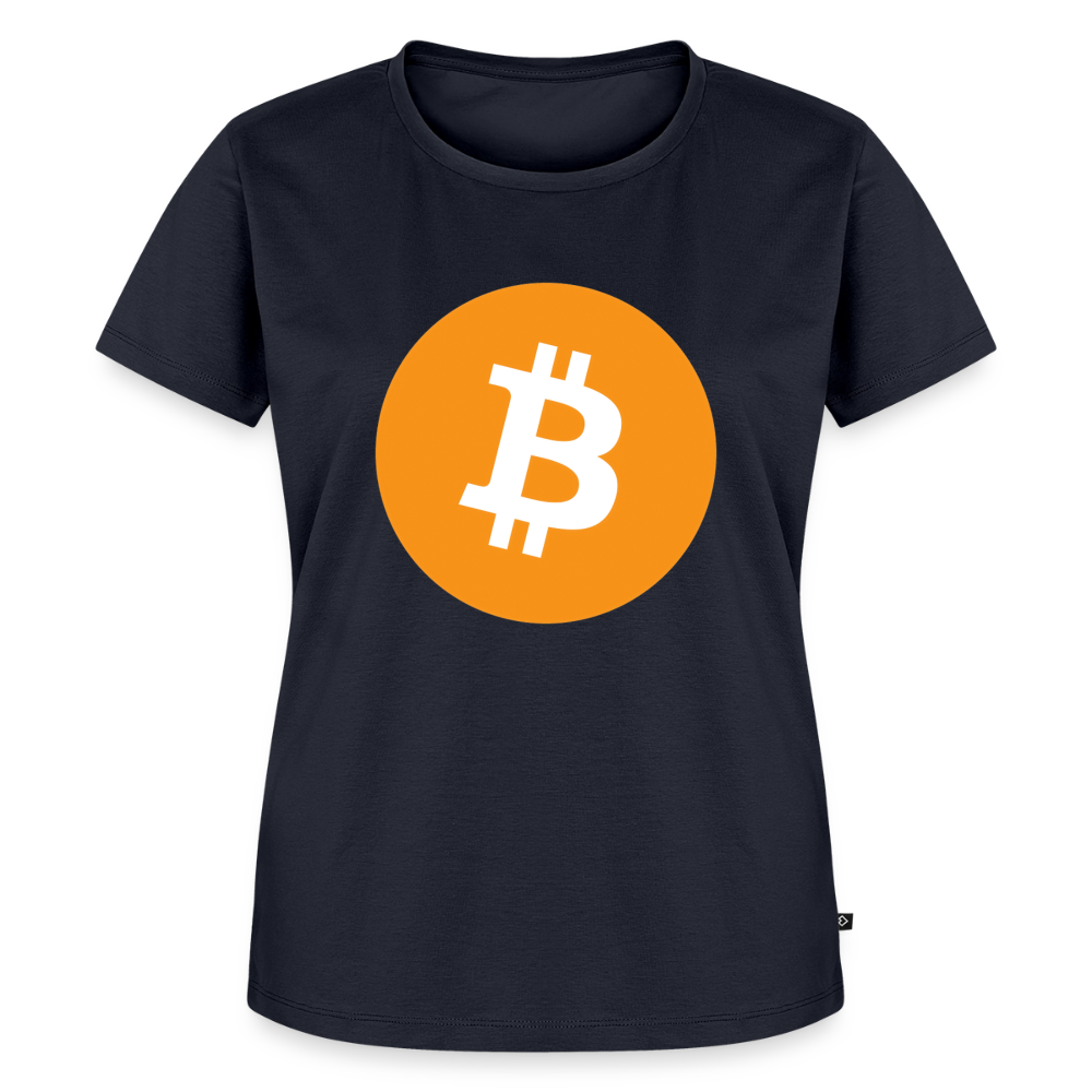 Bitcoin Logo (Original) - Damen T-Shirt Premium - Navy