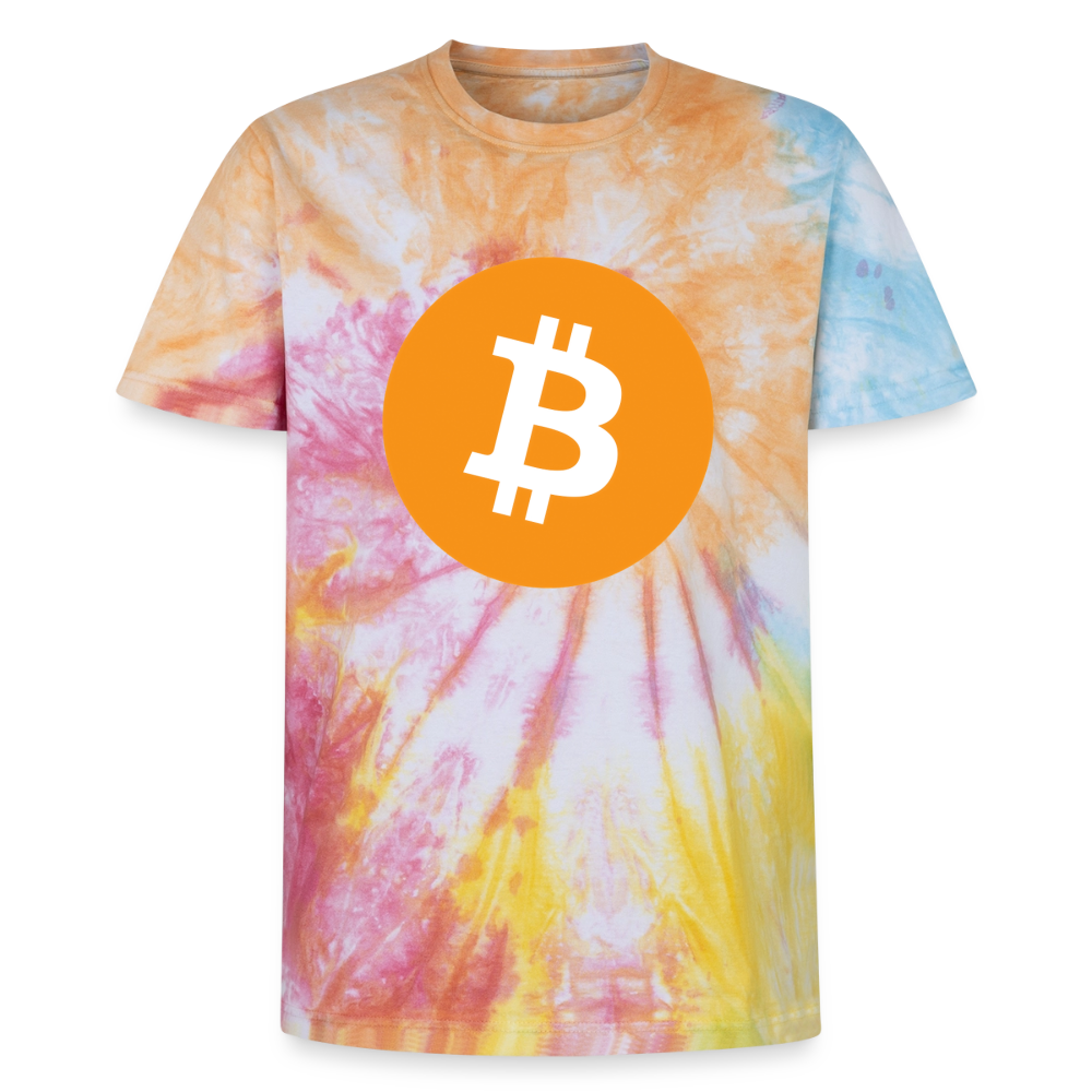 Bitcoin Logo (Original) - Unisex T-Shirt Premium Tie Dye - Regenbogen-Spirale