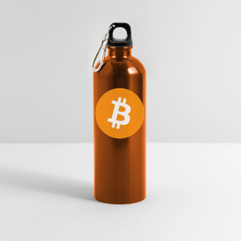 Bitcoin Logo (Original) - Trinkflasche mit Karabiner 750 ml - Orange