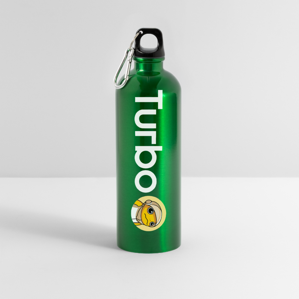 Turbo Full Logo (Original) - Trinkflasche mit Karabiner 750 ml - Kelly Green