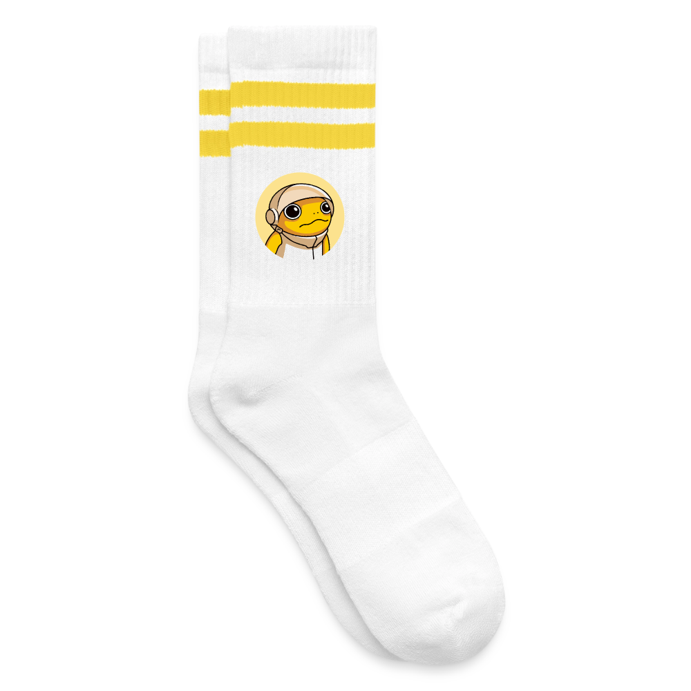 Turbo Logo (Original) - Tennissocken Premium - Weiß/Gelb