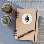 Ethereum Logo (Original) - Sticker 10 x 10 cm - Weiß glänzend