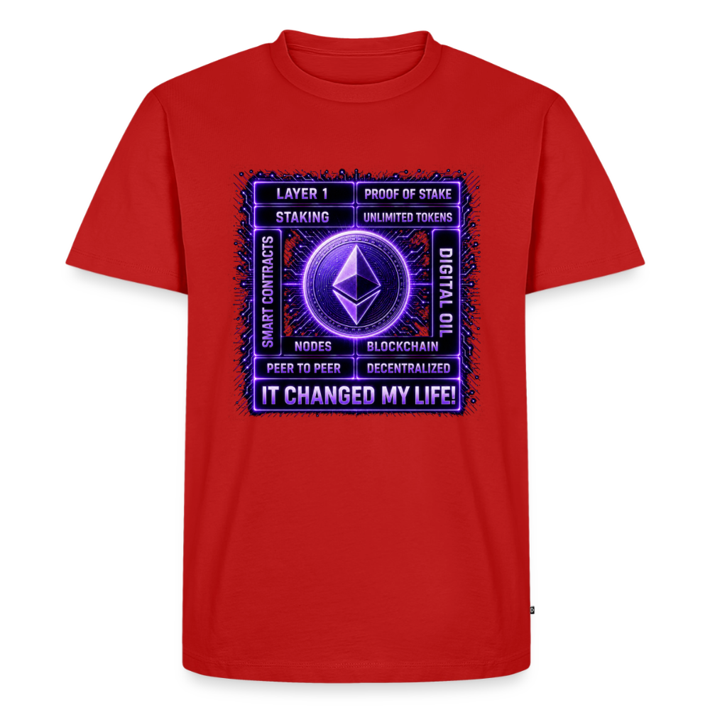 Ethereum Changed Life (Fan-Art) - Herren T-Shirt Premium - Rot