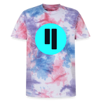 Qubic Logo (Original) - Unisex T-Shirt Premium Tie Dye - Pink/Lila/Blau
