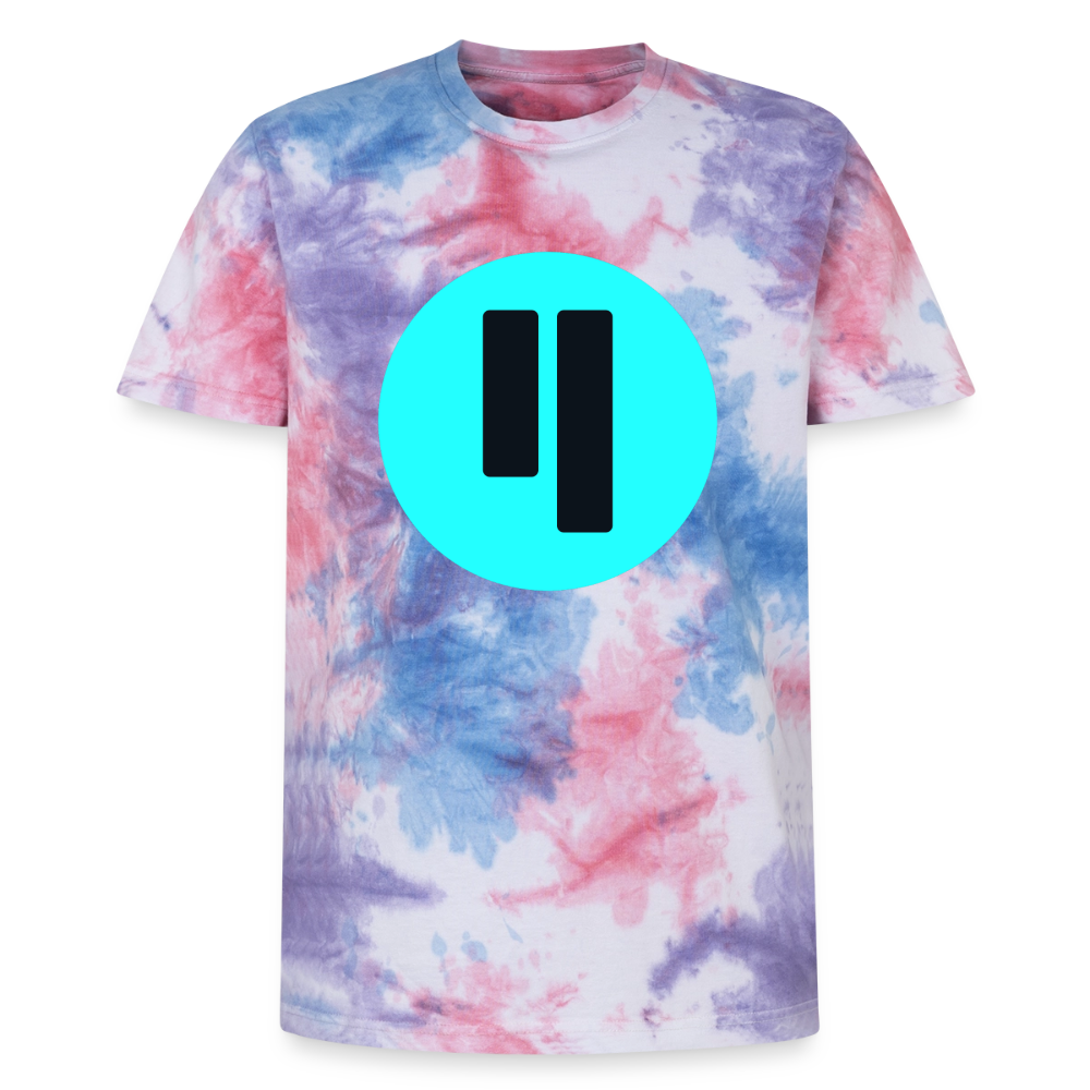 Qubic Logo (Original) - Unisex T-Shirt Premium Tie Dye - Pink/Lila/Blau
