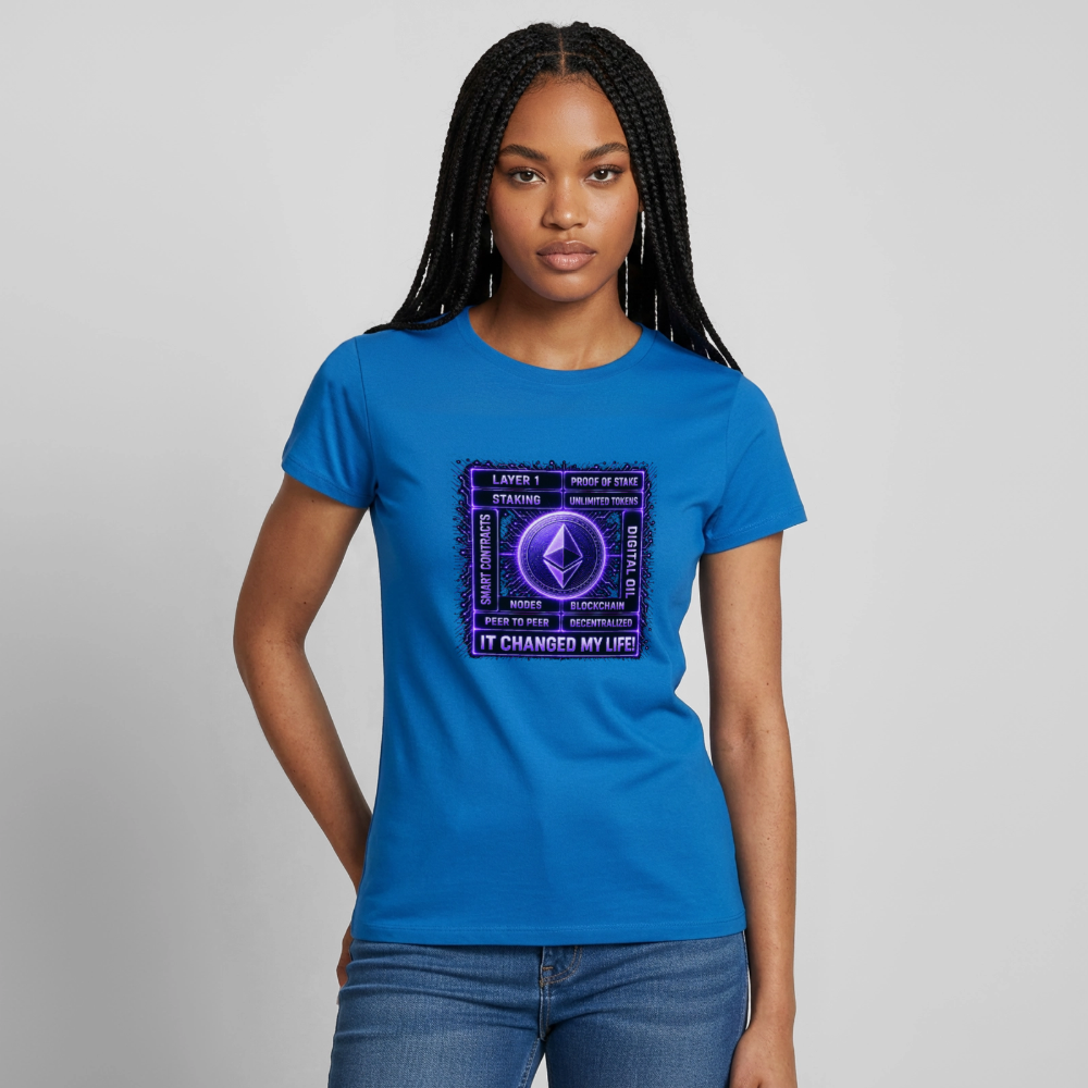 Ethereum Logo (Original) - Damen T-Shirt - Royalblau