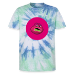Jerry The Turtle Logo (Remix-Design) - Unisex T-Shirt Premium Tie Dye - Spiralblau