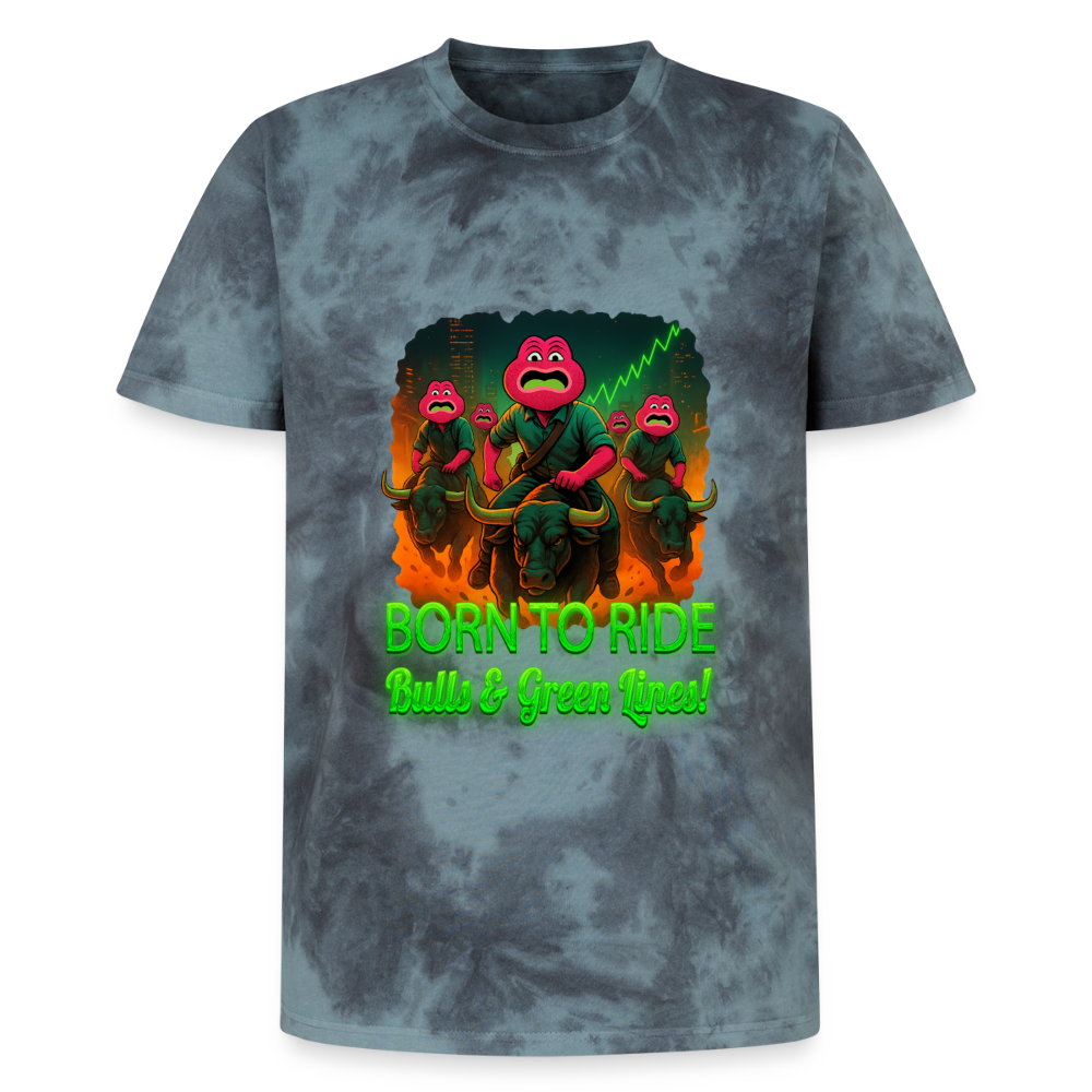 Jerry Born to Ride (Fan-Art) - Unisex T-Shirt Premium Tie Dye - Schwarz/Blau