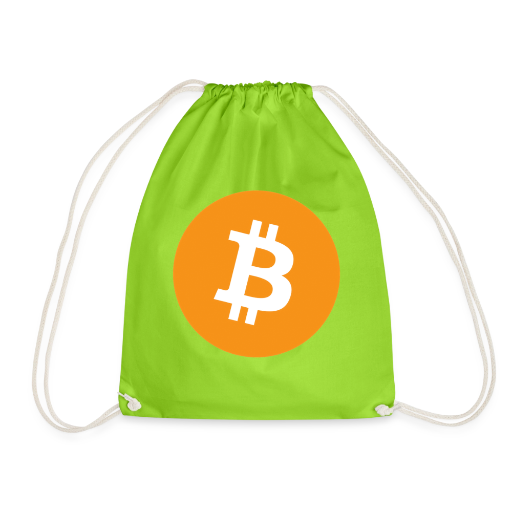 Bitcoin Logo (Original) - Turnbeutel - Neongrün