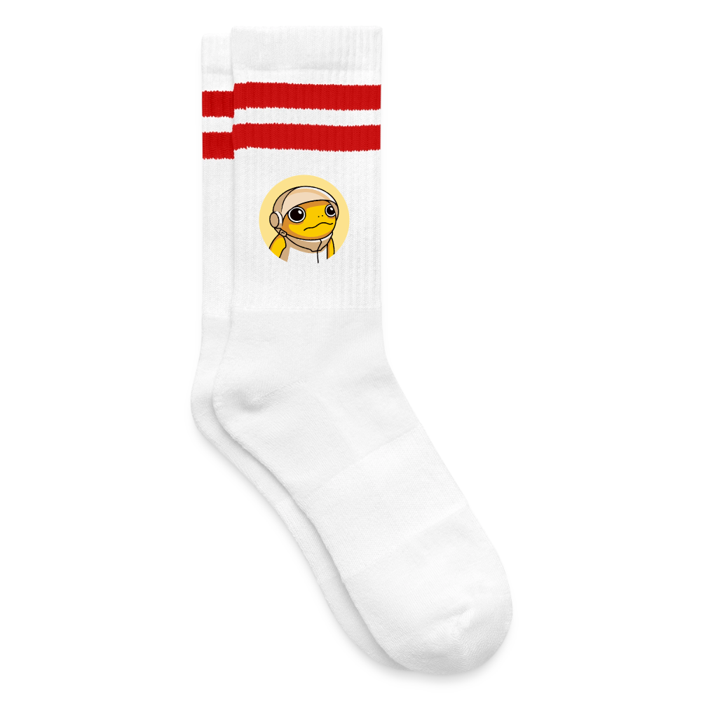 Turbo Logo (Original) - Tennissocken Premium - Weiß/Rot