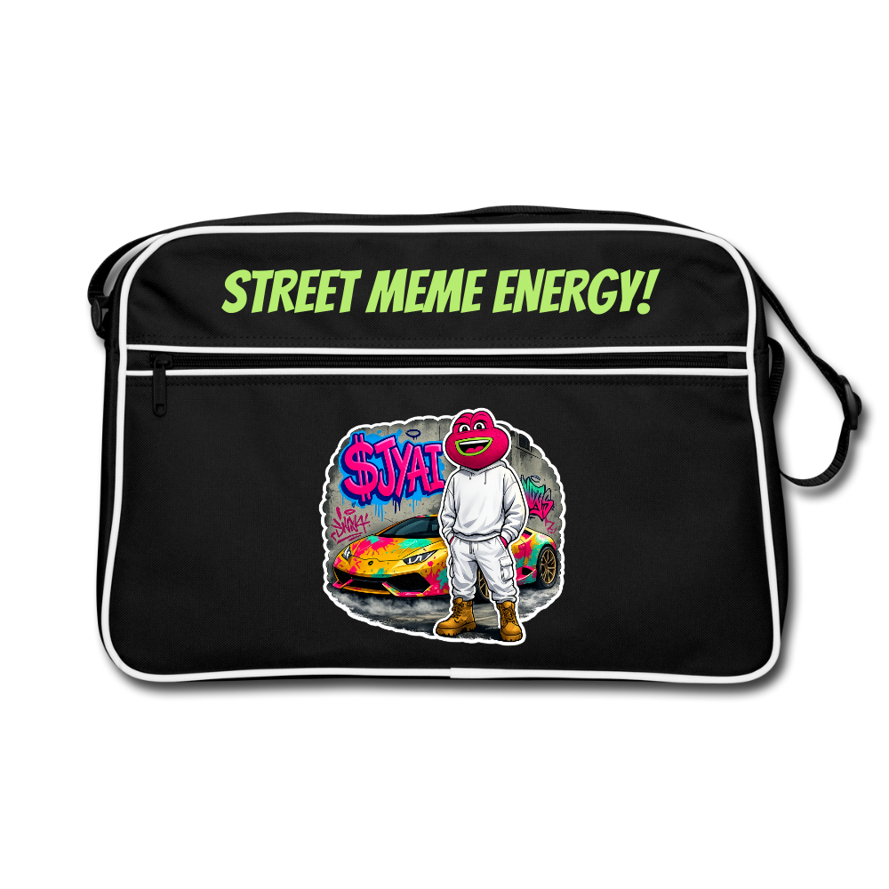 Jerry Streetart (Fan-Art) - Retro Tasche - Schwarz/Weiß