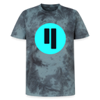 Qubic Logo (Original) - Unisex T-Shirt Premium Tie Dye - Schwarz/Blau