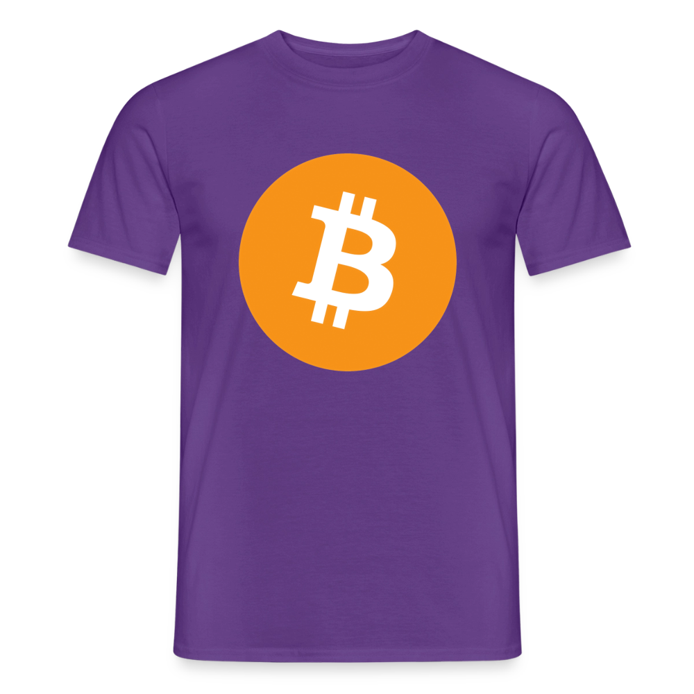 Bitcoin Logo (Original) - Herren T-Shirt - Lila
