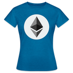 Ethereum Logo (Original) - Damen T-Shirt - Antikblaues Saphir meliert