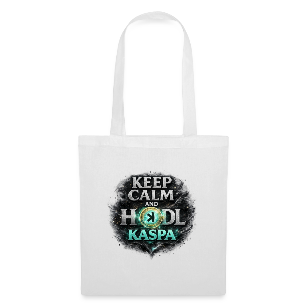 Keep Calm and Hodl Kaspa (Fan-Art) - Stofftasche - Weiß