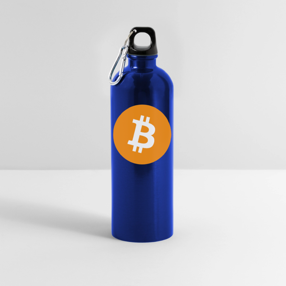Bitcoin Logo (Original) - Trinkflasche mit Karabiner 750 ml - Königsblau