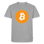 Bitcoin Logo (Original) - Herren T-Shirt Premium - Grau meliert