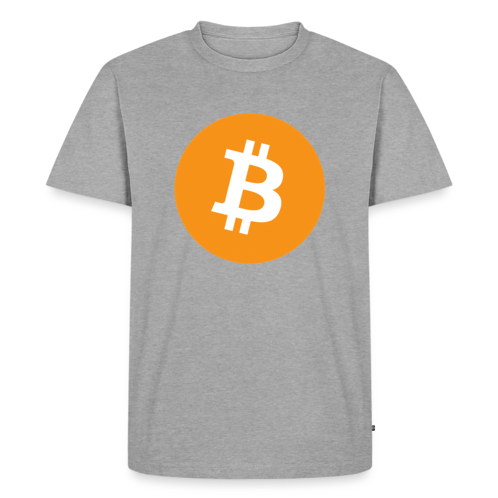 Bitcoin Logo (Original) - Herren T-Shirt Premium - Grau meliert