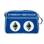 Ethereum Logo (Original) - Retro Tasche - Blau/Weiß