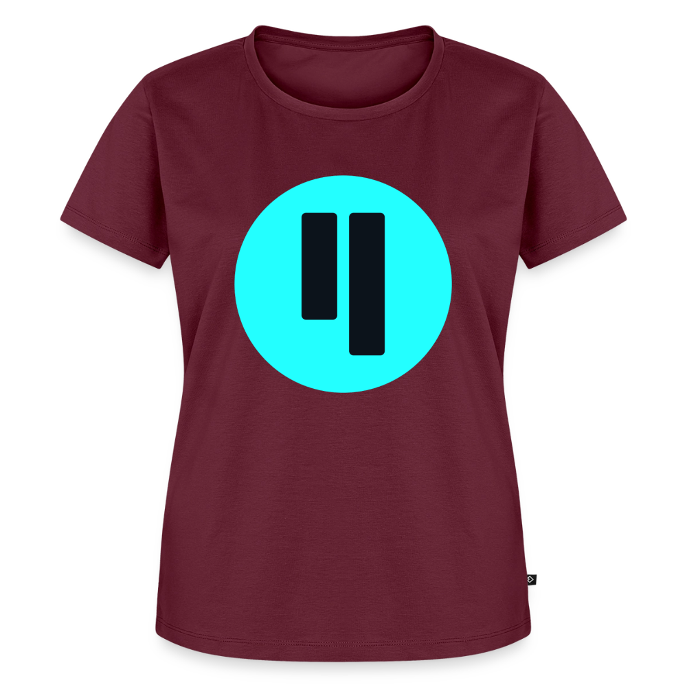 Qubic Logo (Original) - Damen T-Shirt Premium - Burgunderrot