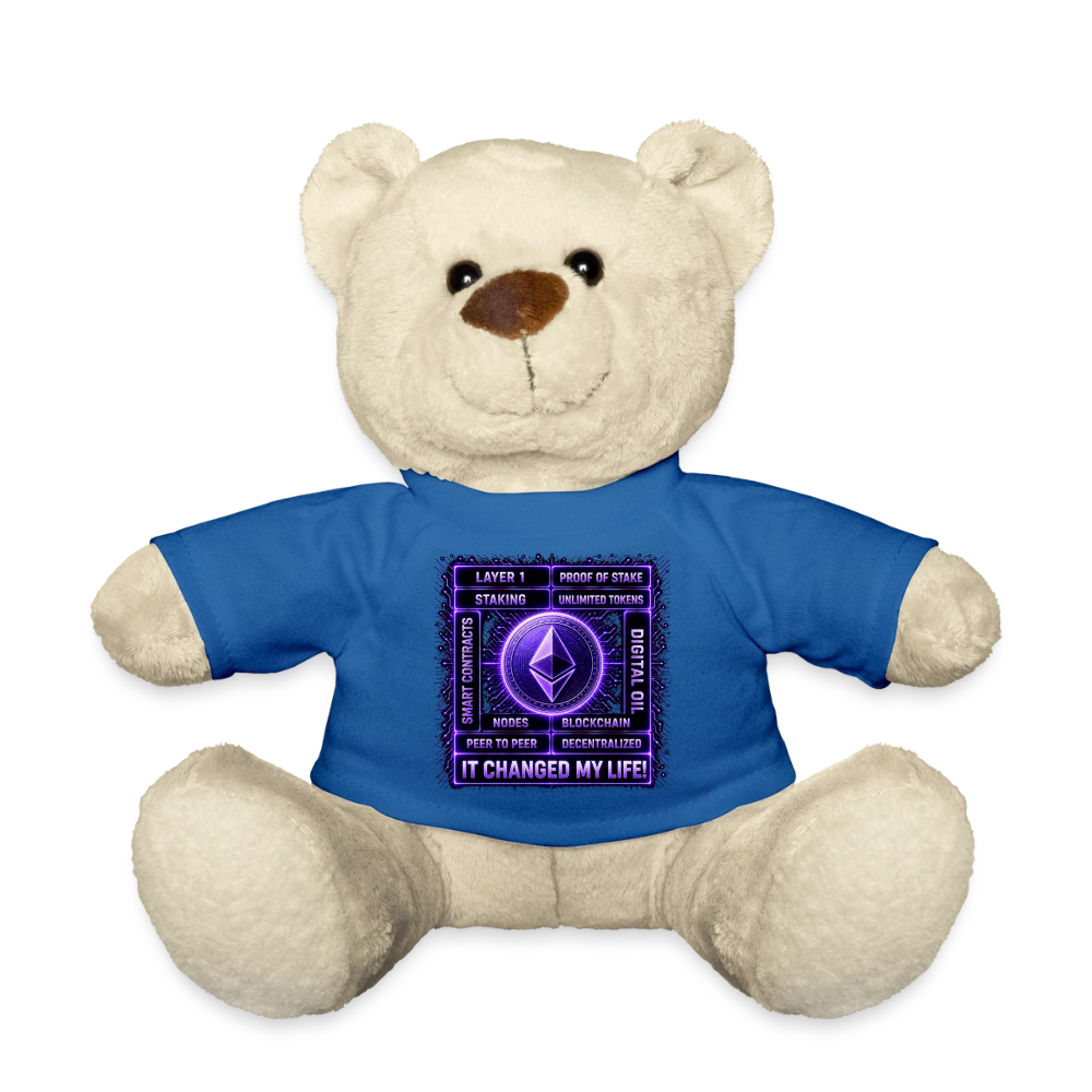 Ethereum Changed Life (Fan-Art) - Teddybär - Königsblau