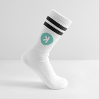 Kaspa Logo hell (Original) - Tennissocken Premium - Weiß/Schwarz