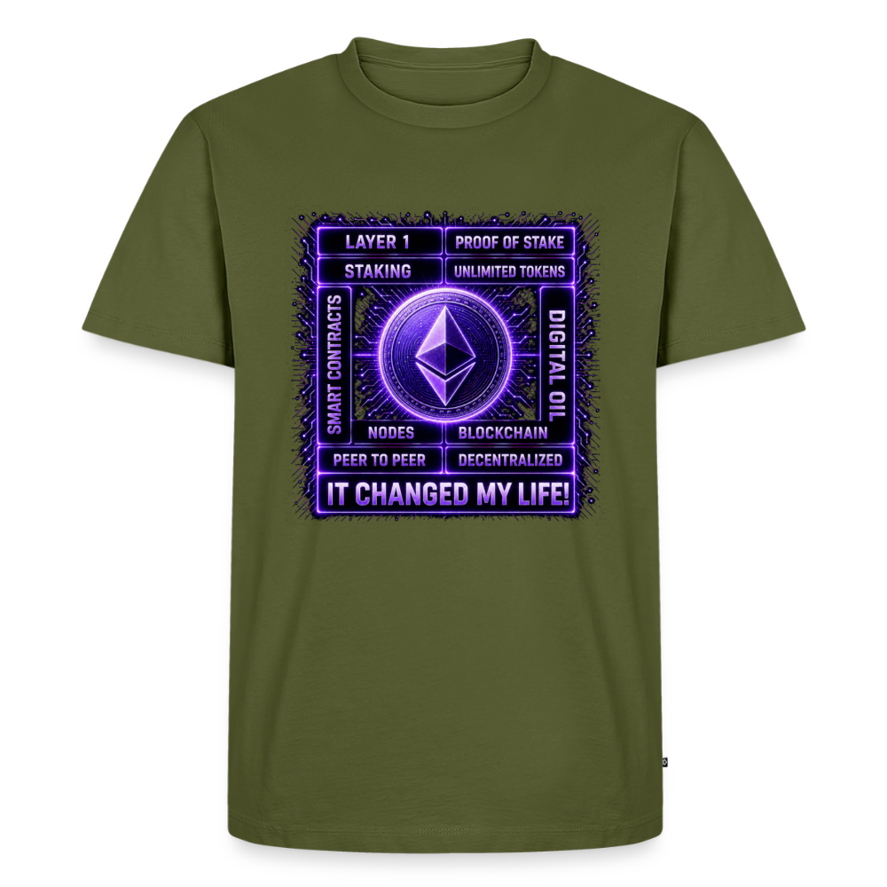 Ethereum Changed Life (Fan-Art) - Herren T-Shirt Premium - Khaki