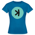 Kaspa Logo dunkel (Original) - Damen T-Shirt - Antikblaues Saphir meliert