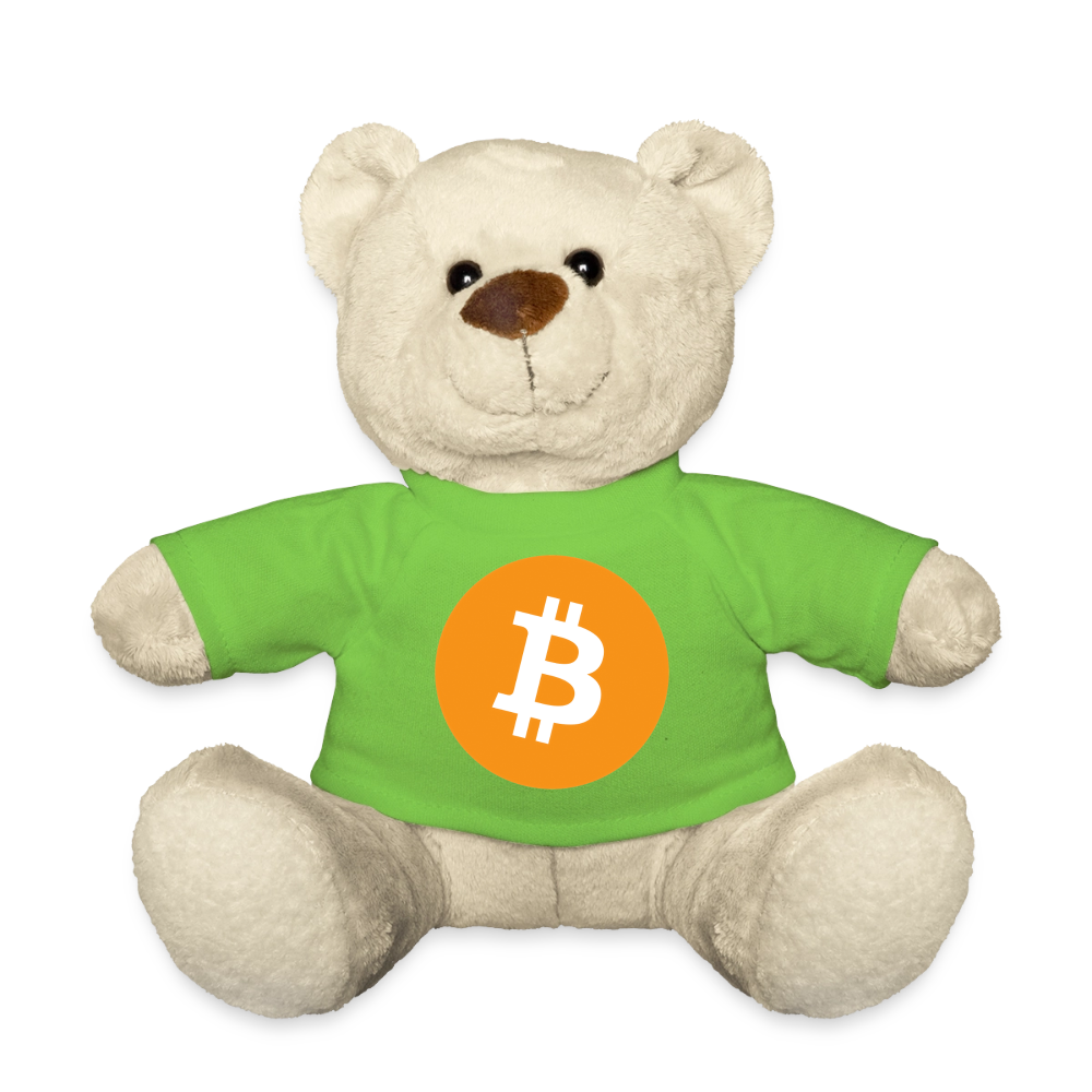 Bitcoin Logo (Original) - Teddybär - Hellgrün