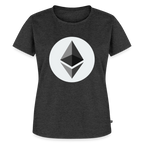 Ethereum Logo (Original) - Damen T-Shirt Premium - Anthrazit meliert