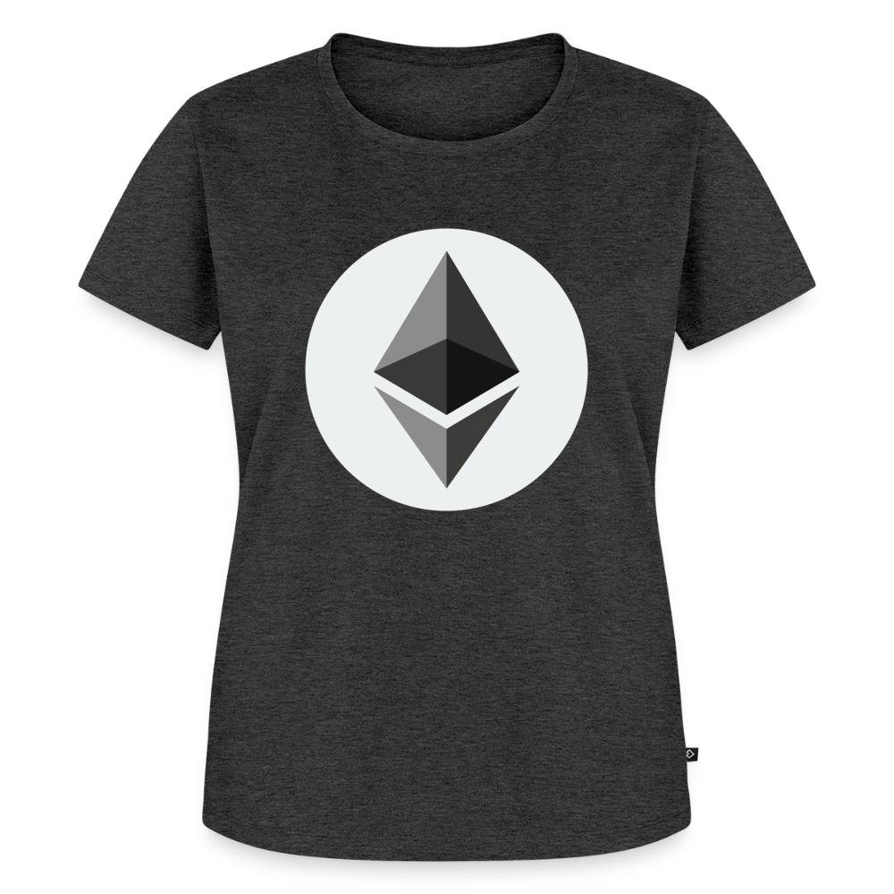 Ethereum Logo (Original) - Damen T-Shirt Premium - Anthrazit meliert