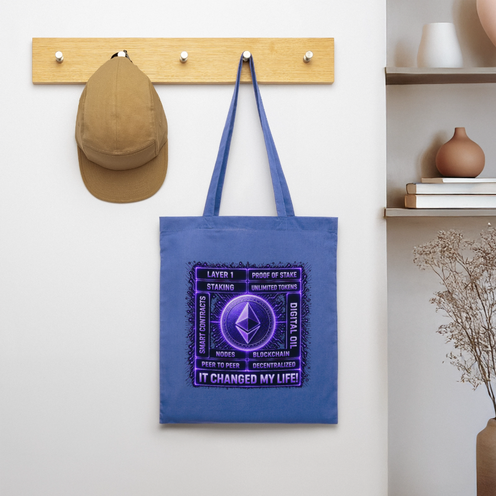Ethereum Changed Life (Fan-Art) - Stofftasche - Hellblau