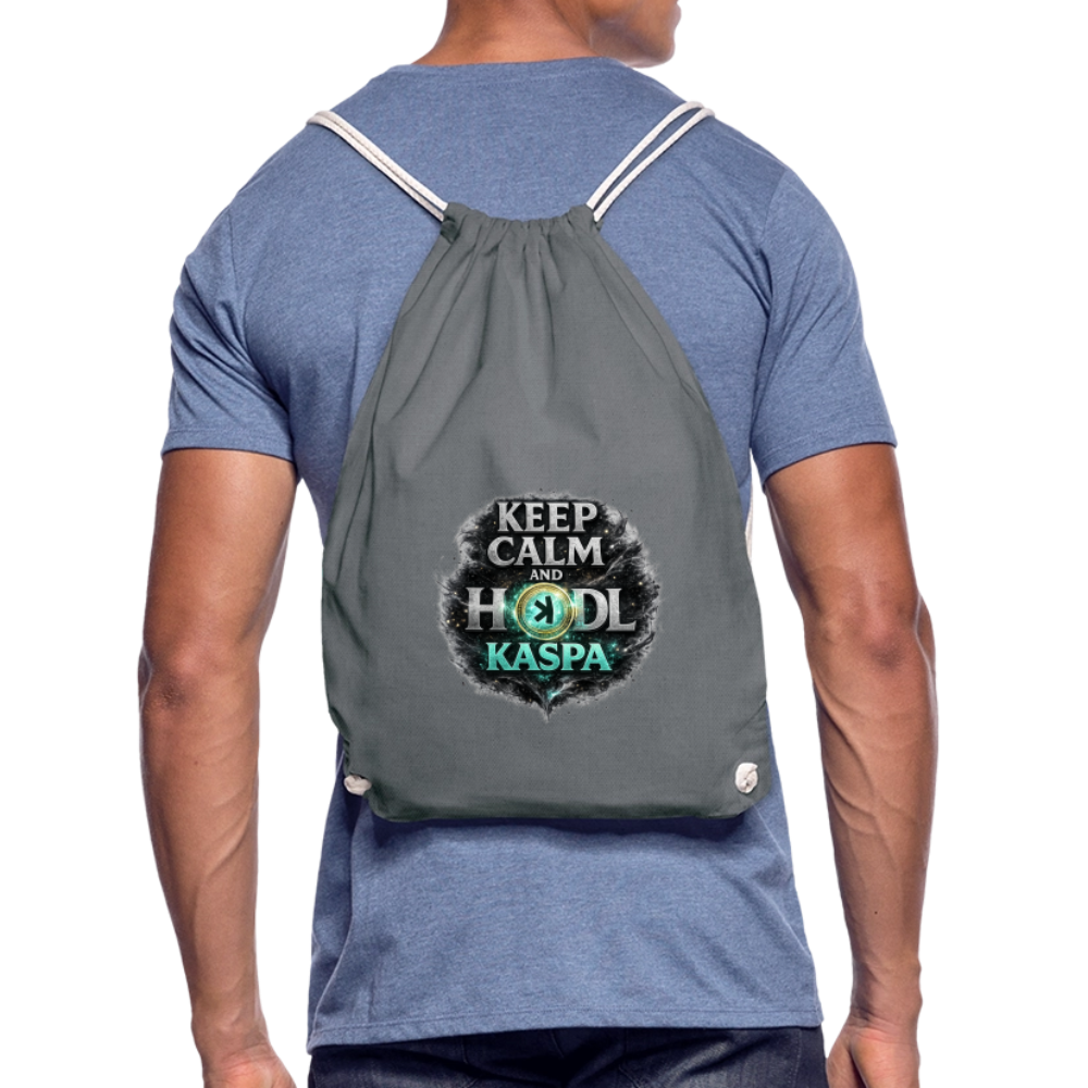 Keep Calm and Hodl Kaspa (Fan-Art) - Turnbeutel - Grau