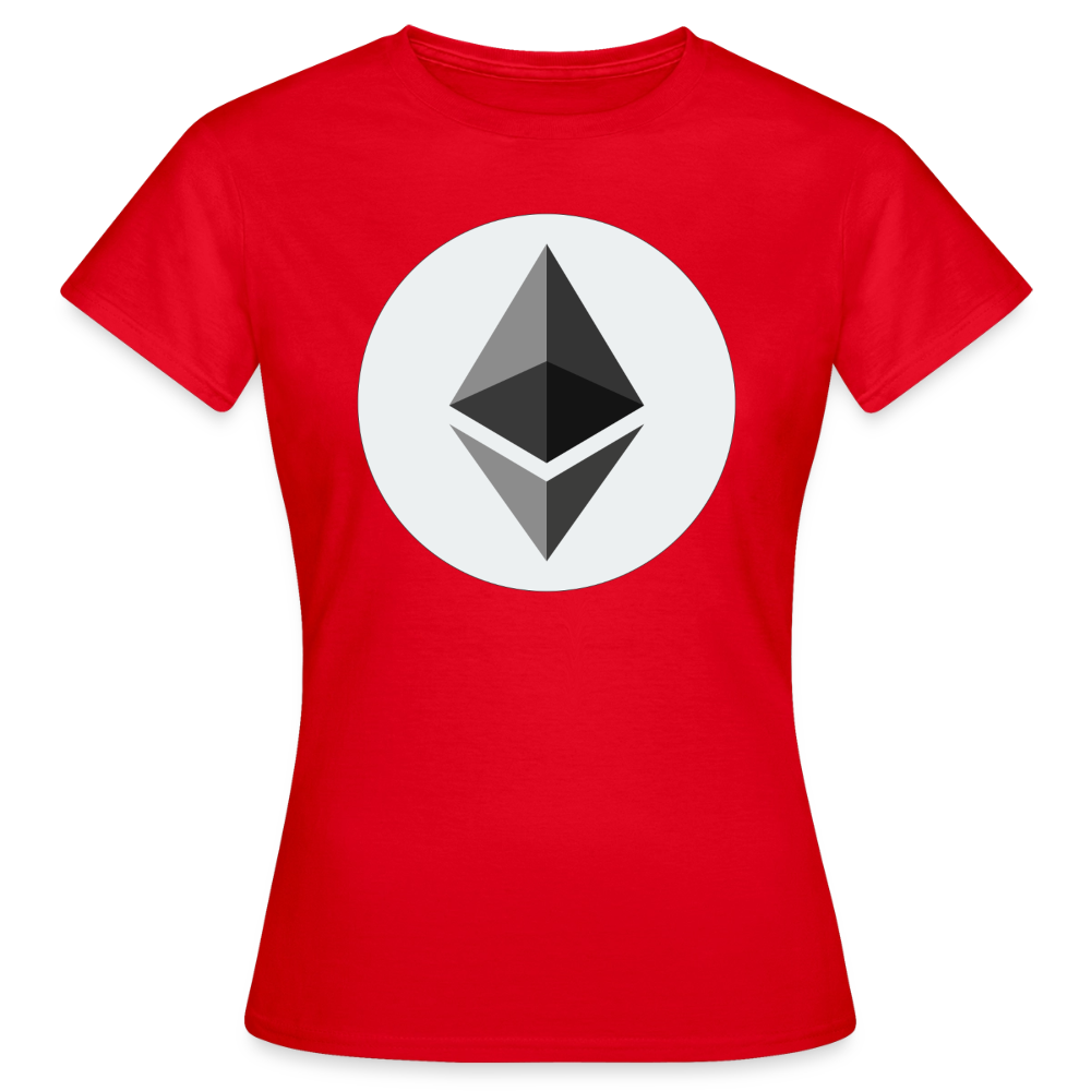 Ethereum Logo (Original) - Damen T-Shirt - Rot