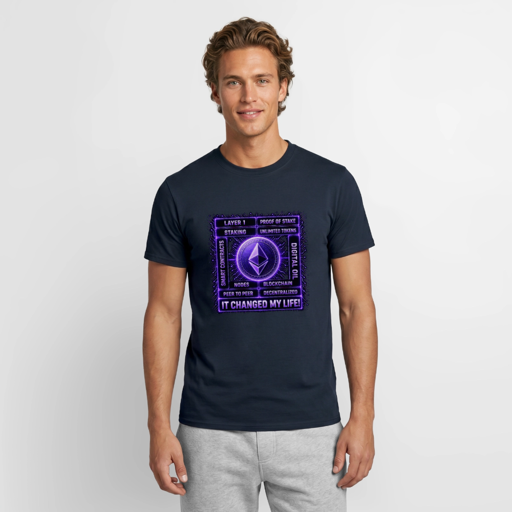 Ethereum Changed Life (Fan-Art) - Herren T-Shirt - Navy