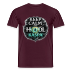 Keep Calm and Hodl Kaspa (Fan-Art) - Herren T-Shirt - Ziegelrot