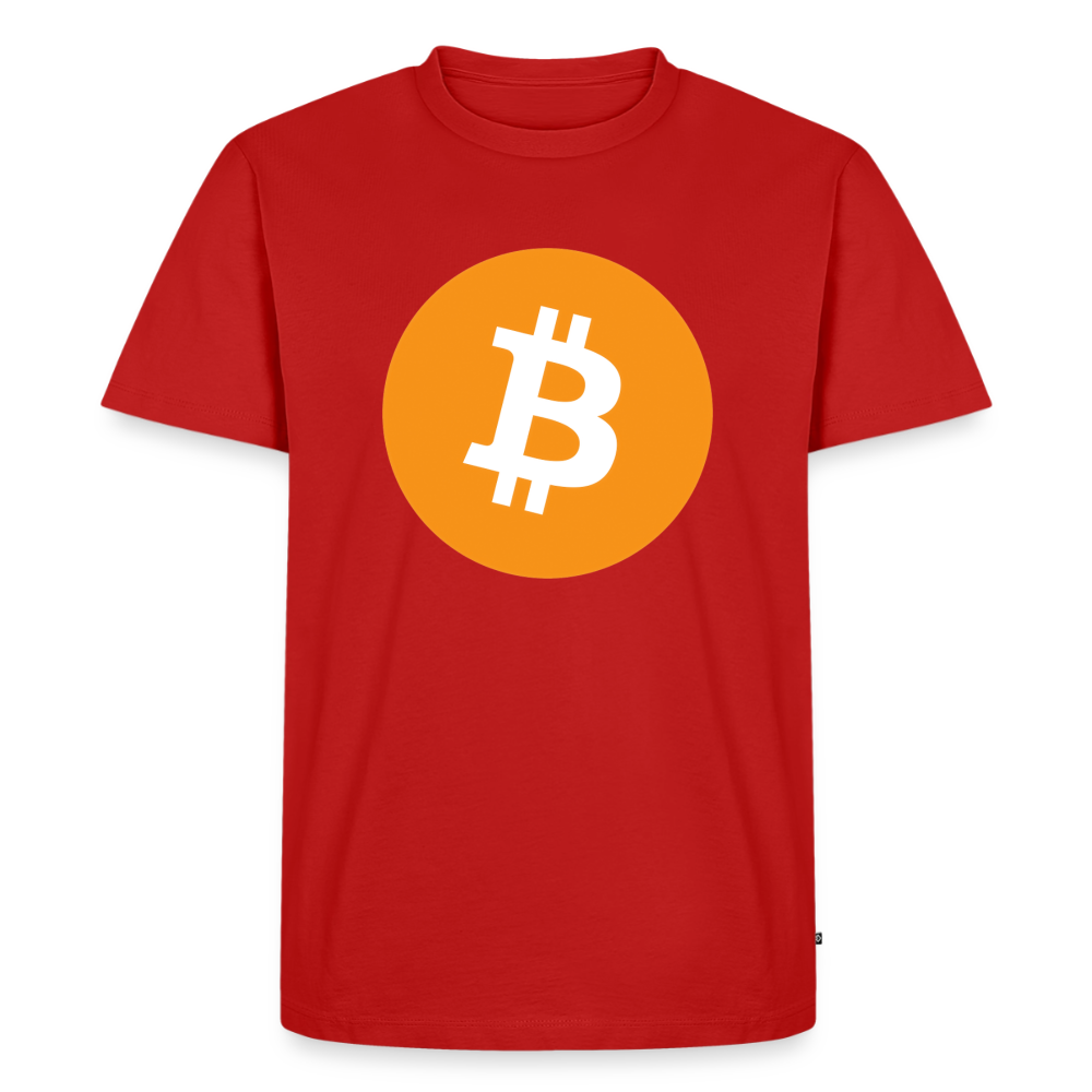 Bitcoin Logo (Original) - Herren T-Shirt Premium - Rot