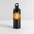 Bitcoin Logo (Original) - Trinkflasche mit Karabiner 750 ml - Schwarz