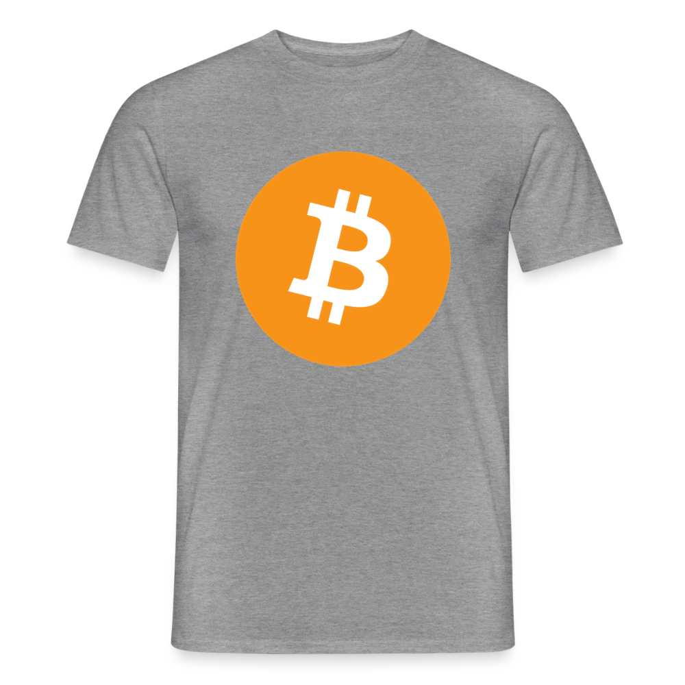 Bitcoin Logo (Original) - Herren T-Shirt - Graphit meliert