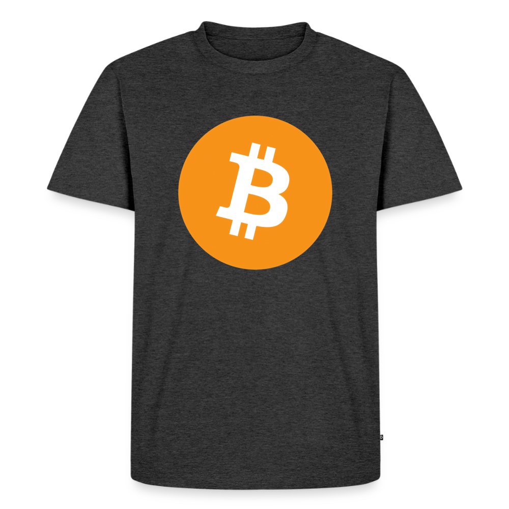Bitcoin Logo (Original) - Herren T-Shirt Premium - Anthrazit meliert